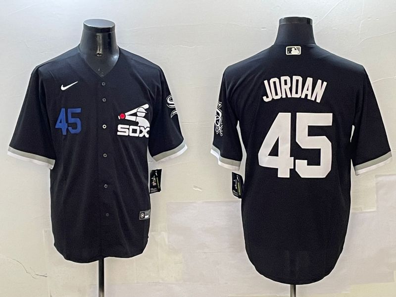 Men Chicago White Sox #45 Jordan Black Game Fashion 2025 Nike MLB Jersey style 2->chicago white sox->MLB Jersey